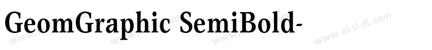 GeomGraphic SemiBold字体转换